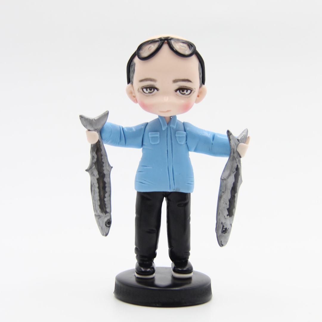 Australian-themed polymer clay figurine
