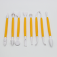 Clay Texture Tools, Yellow,Double Ended Texture Tools for Polymer and Air Dry clay making.