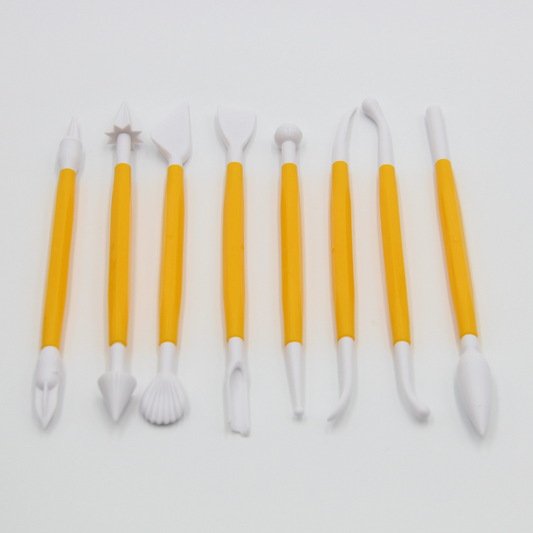 Clay Texture Tools, Yellow,Double Ended Texture Tools for Polymer and Air Dry clay making.