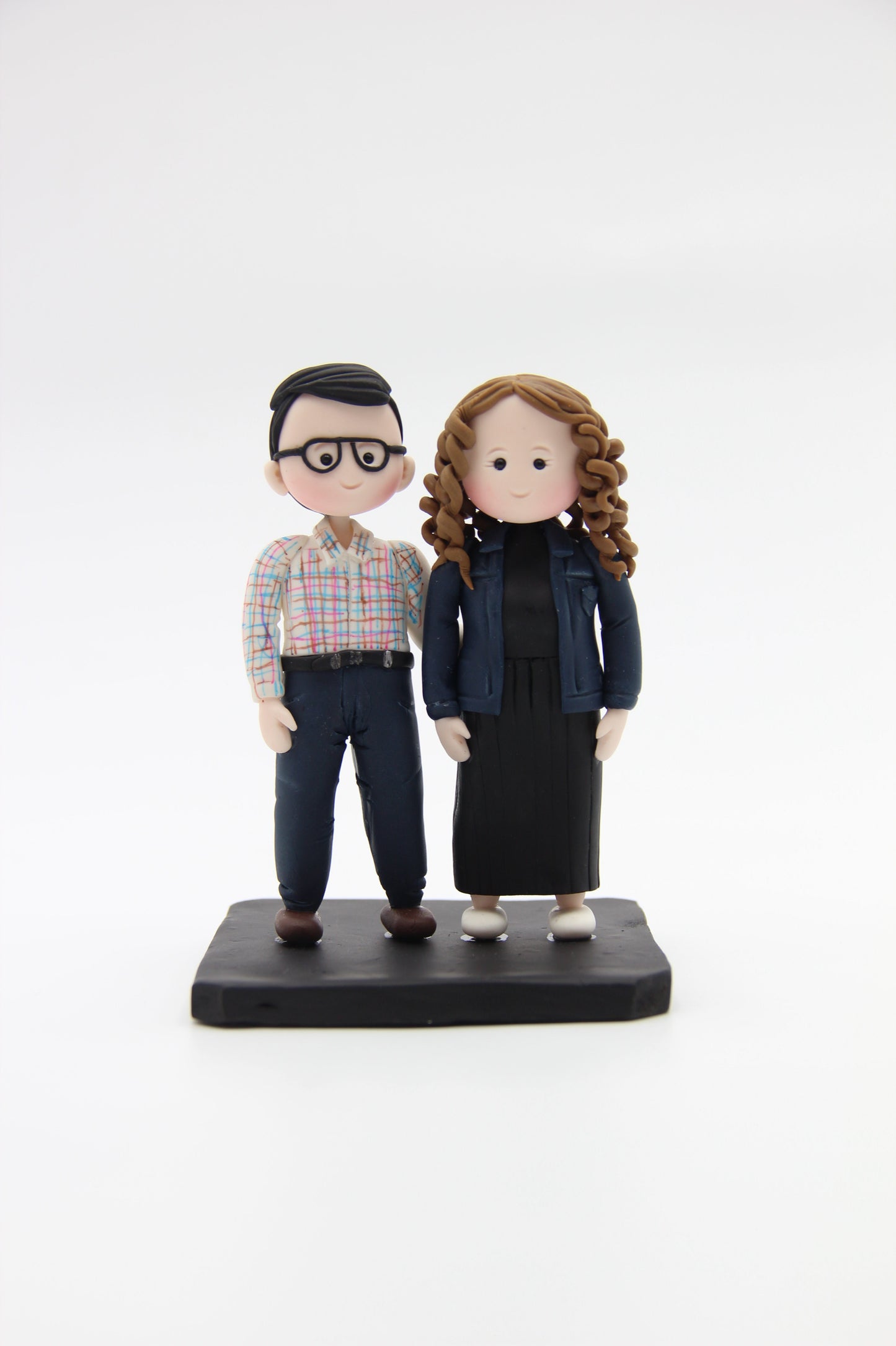 Couple Air Dry Clay Figurines