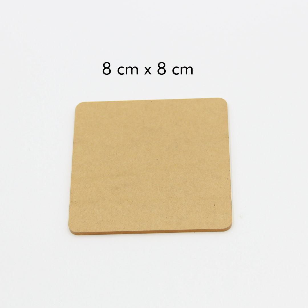 8cm x 8cm Clear Square Acrylic Smoothing Clay Tool
