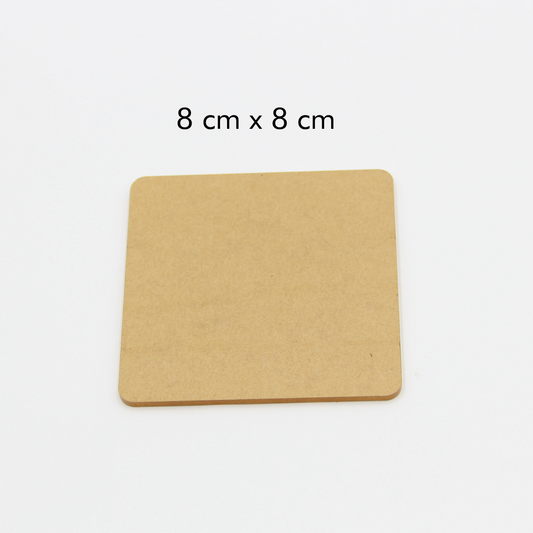 8cm x 8cm Clear Square Acrylic Smoothing Clay Tool