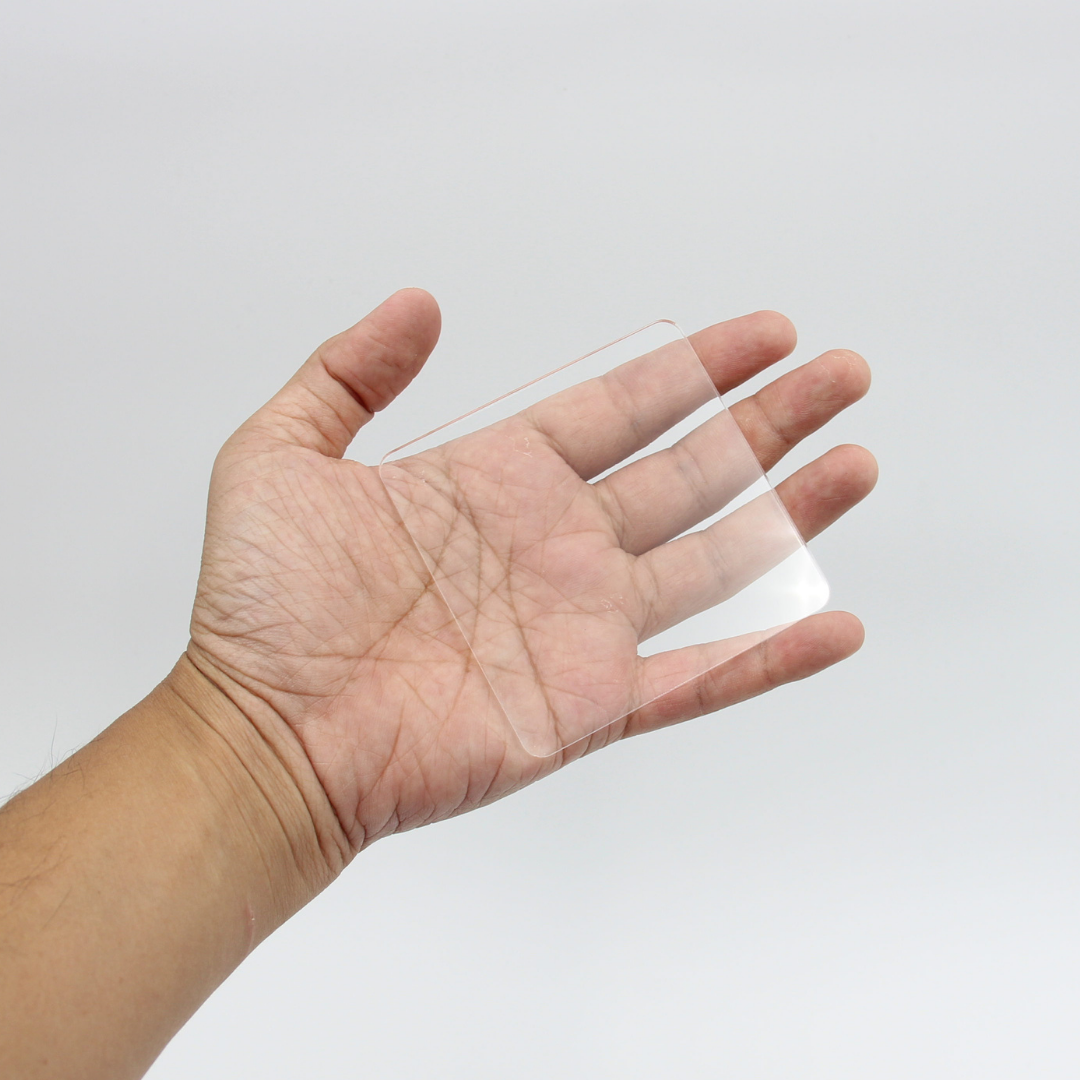 8cm x 8cm Clear Square Acrylic Smoothing Clay Tool