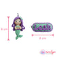 Handmade Mermaid Keychain for Girls, Air Dry Clay