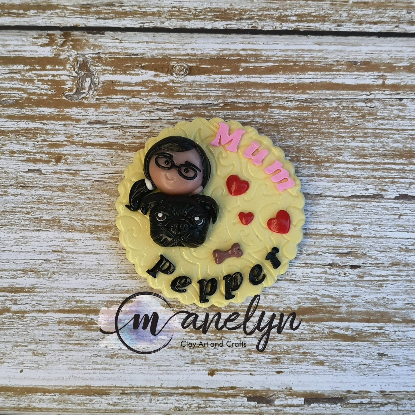 Custom Made Family Ref Magnet - Air Dry Clay (Cold Porcelain)