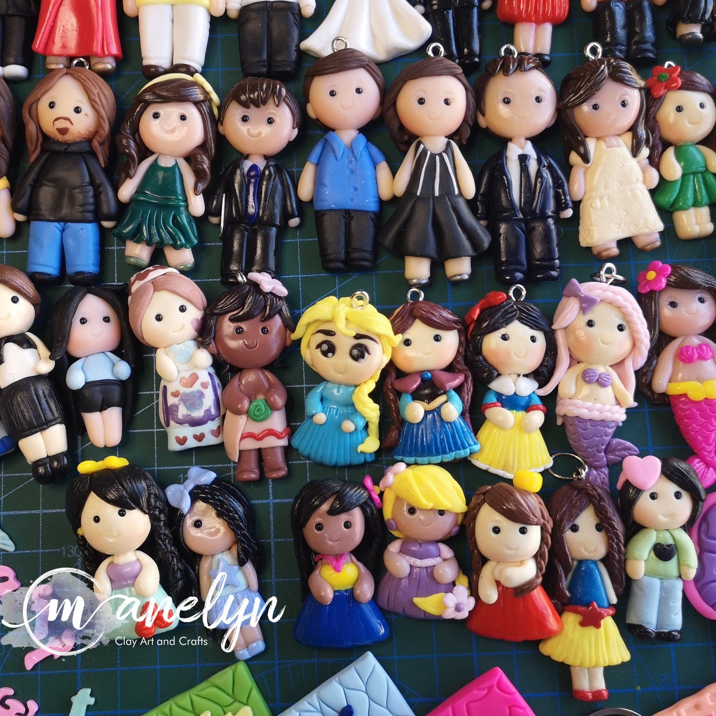 Air Dry Clay Personalized Chibi Dolls for Keychain, Cake Topper, Ref Magnet for Birthdays, Wedding Anniversary Souvenirs