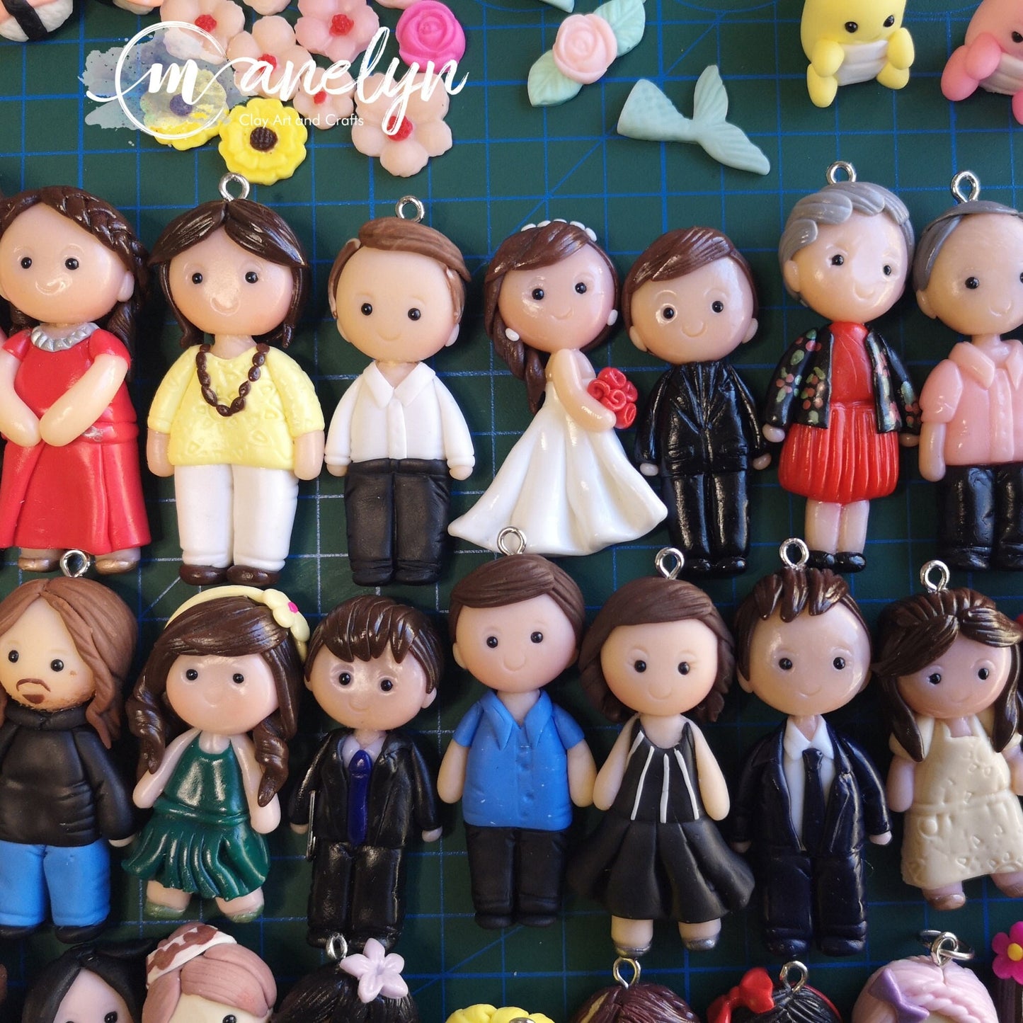 Air Dry Clay Personalized Chibi Dolls for Keychain, Cake Topper, Ref Magnet for Birthdays, Wedding Anniversary Souvenirs