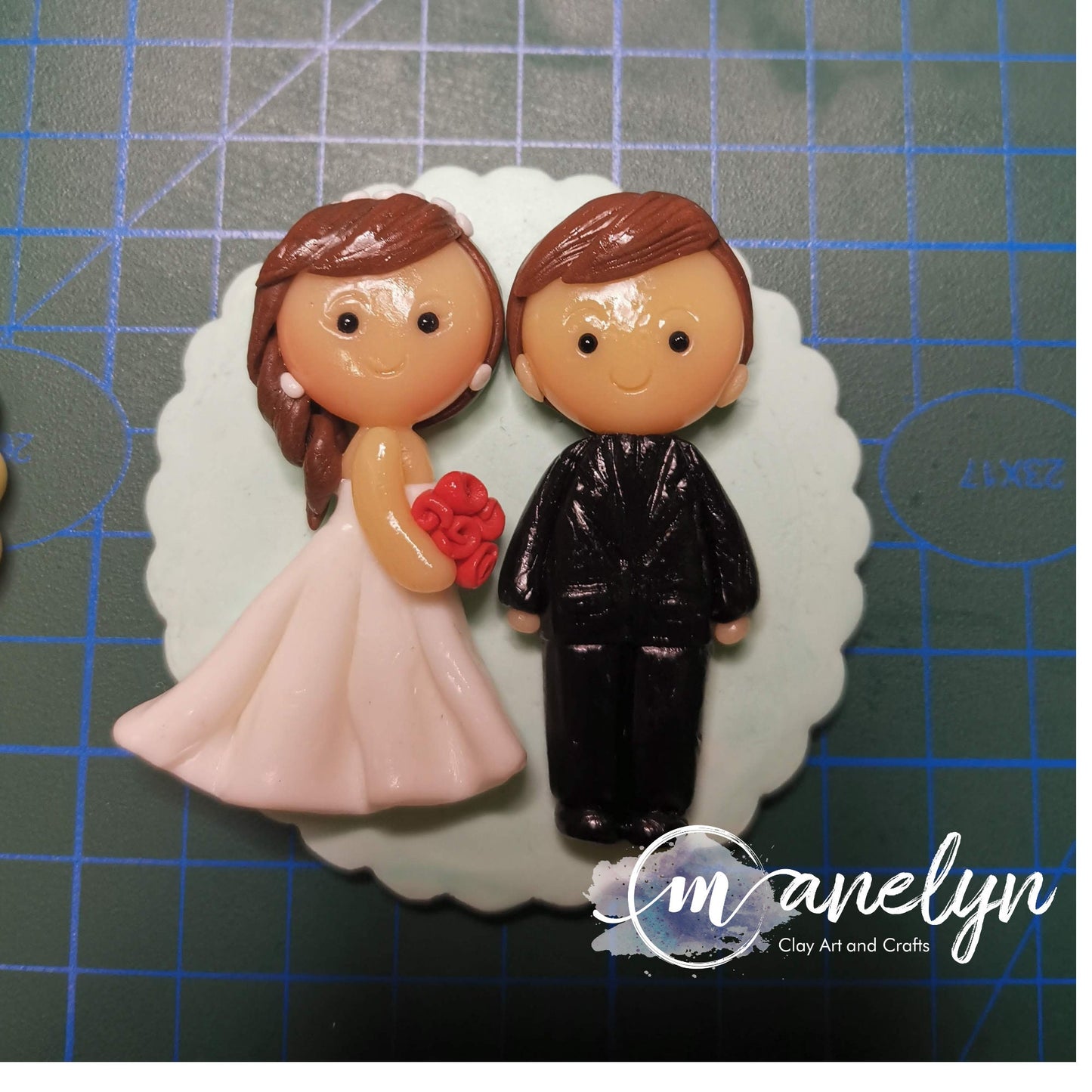 Air Dry Clay Personalized Chibi Dolls for Keychain, Cake Topper, Ref Magnet for Birthdays, Wedding Anniversary Souvenirs