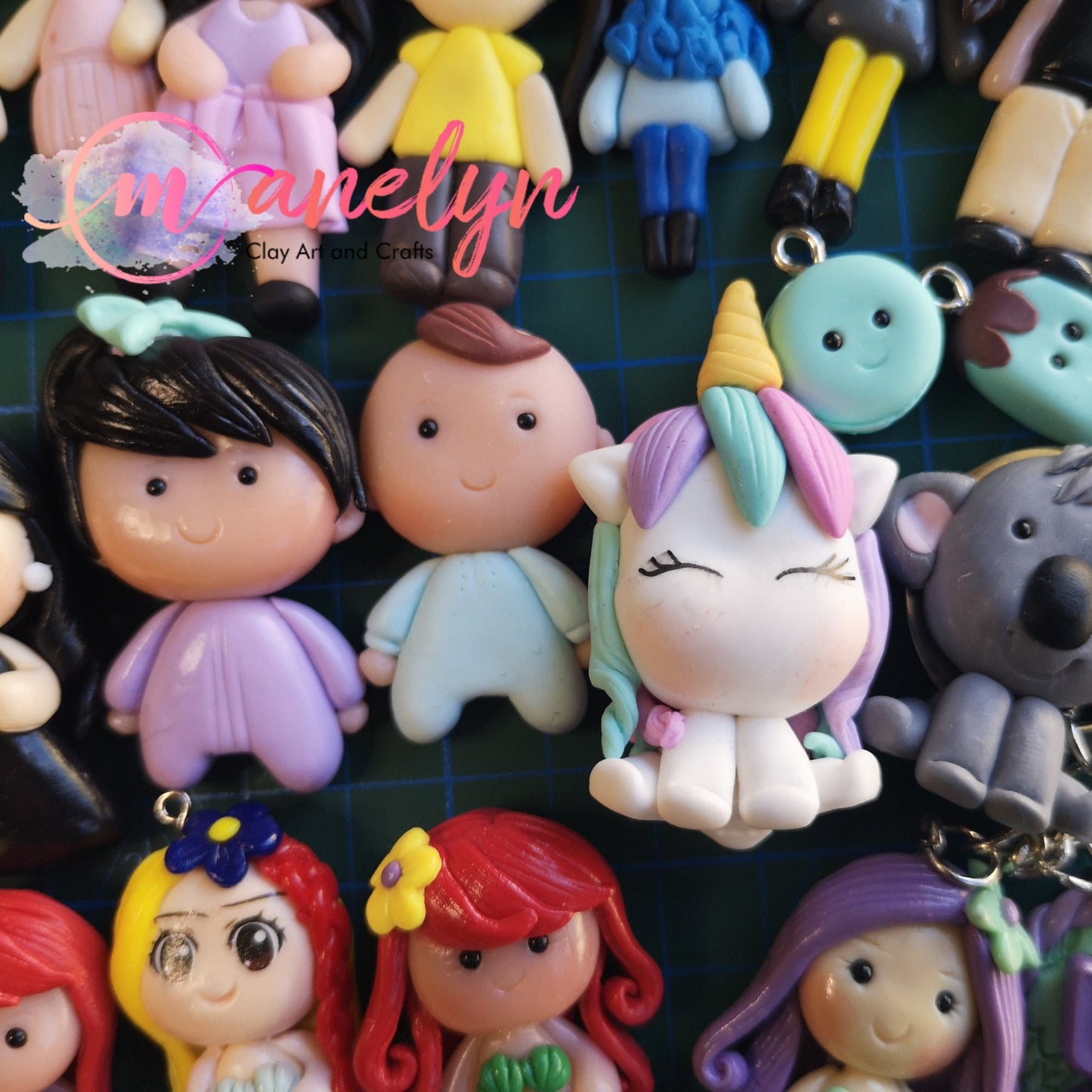 Air Dry Clay Personalized Chibi Dolls for Keychain, Cake Topper, Ref Magnet for Birthdays, Wedding Anniversary Souvenirs