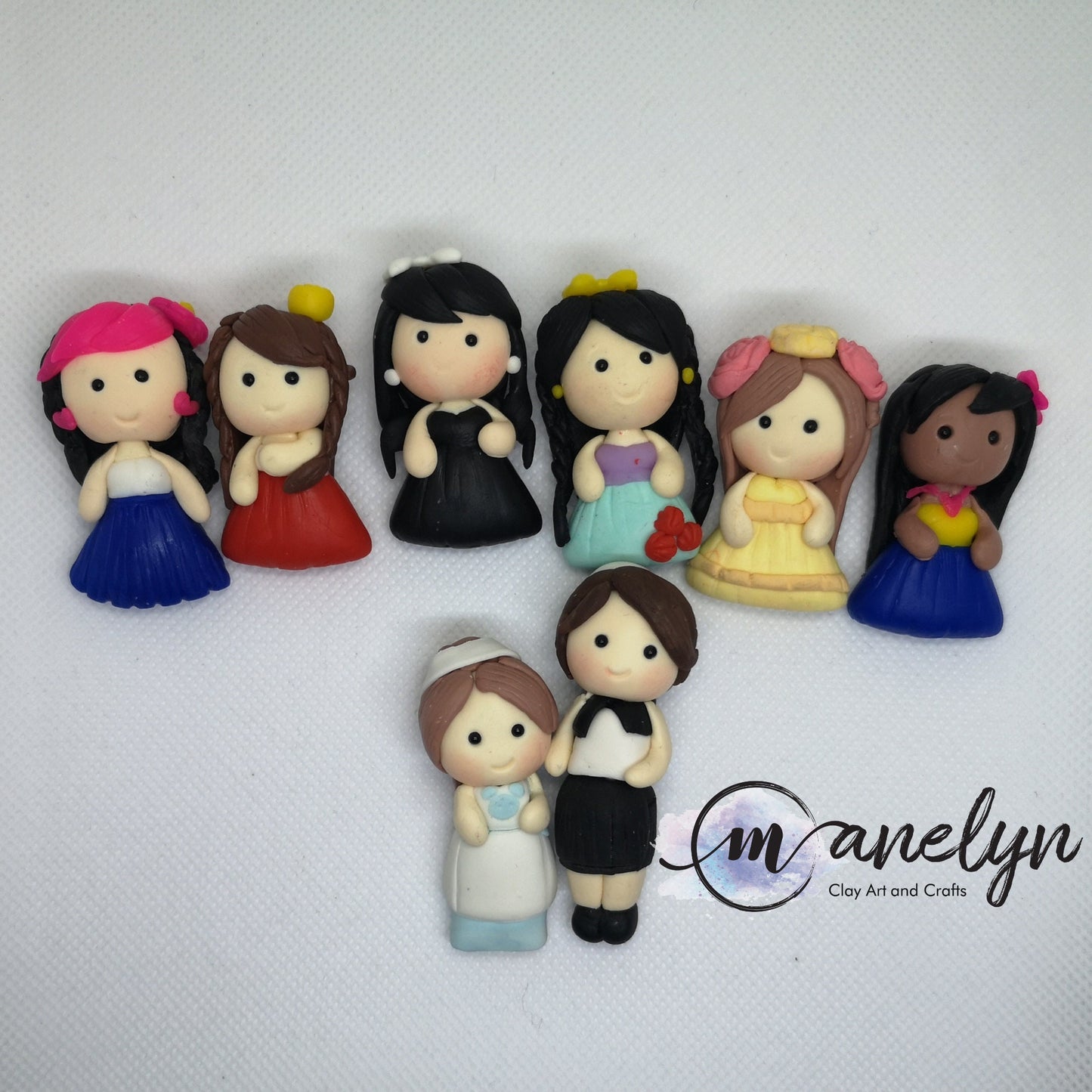 Air Dry Clay Personalized Chibi Dolls for Keychain, Cake Topper, Ref Magnet for Birthdays, Wedding Anniversary Souvenirs