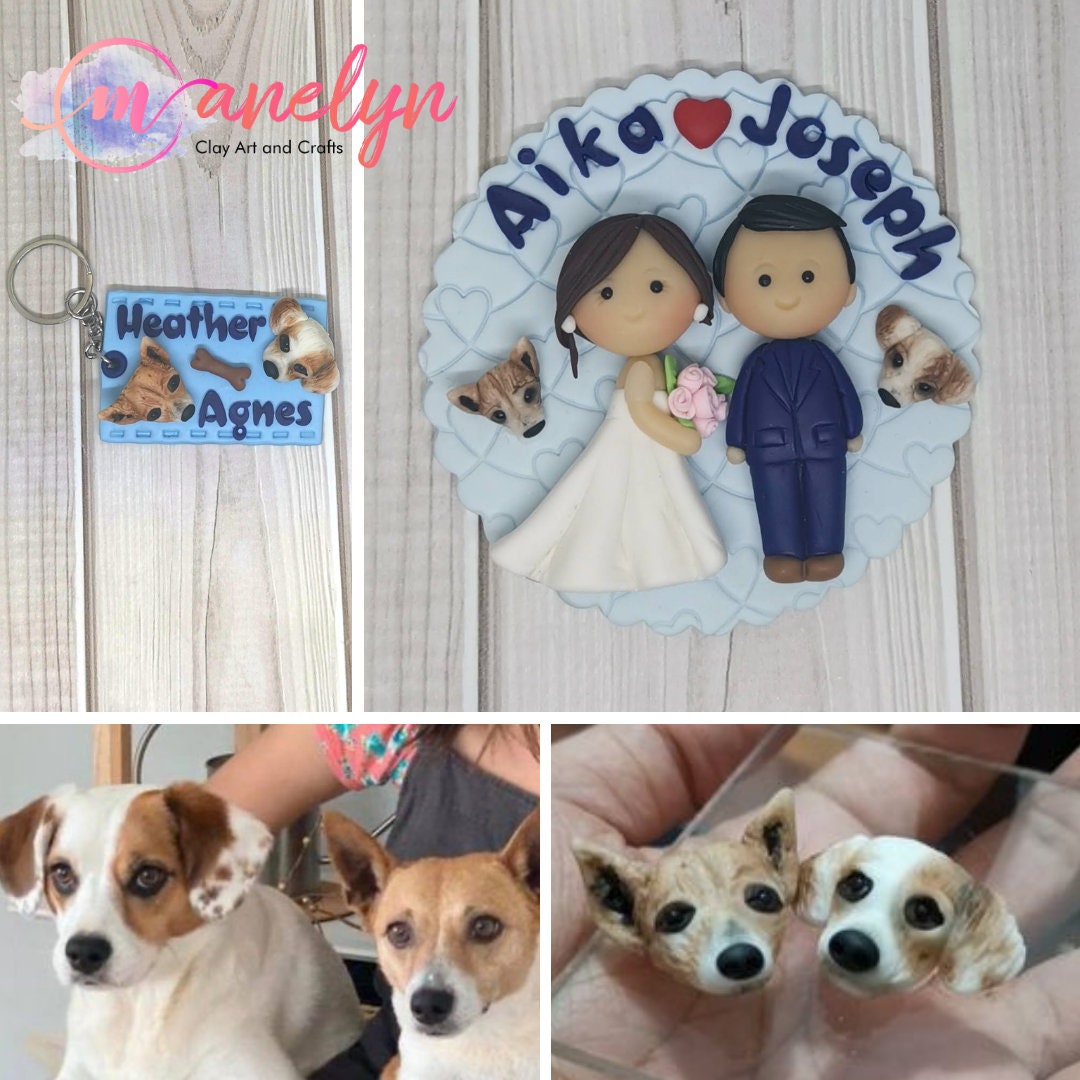 Air Dry Clay Personalized Chibi Dolls for Keychain, Cake Topper, Ref Magnet for Birthdays, Wedding Anniversary Souvenirs