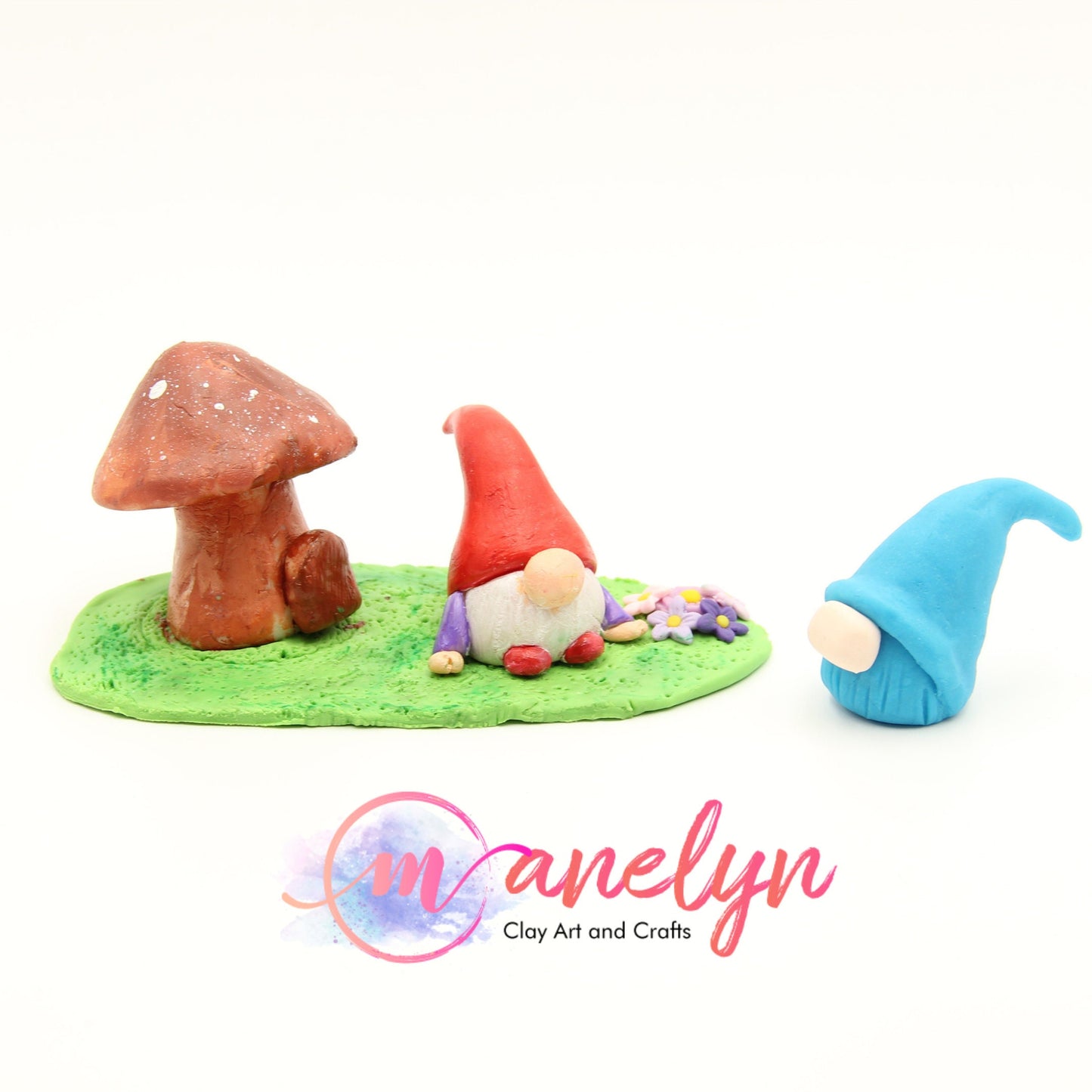 Handmade Air Dry Clay Gnome